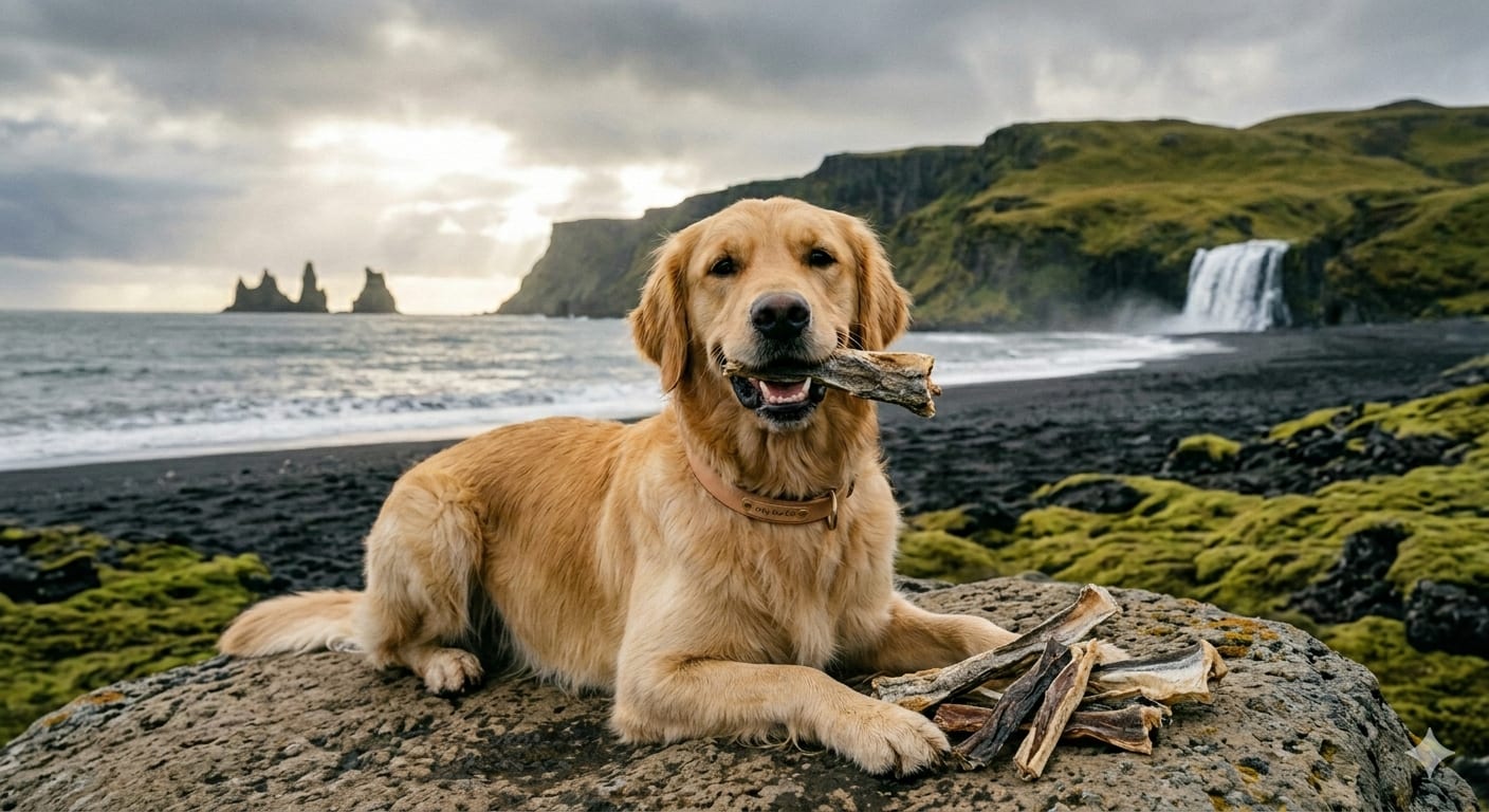 Single-ingredient dog treats, from Iceland's coldest waters.